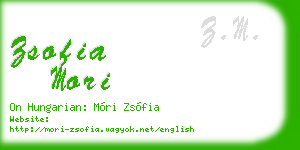 zsofia mori business card